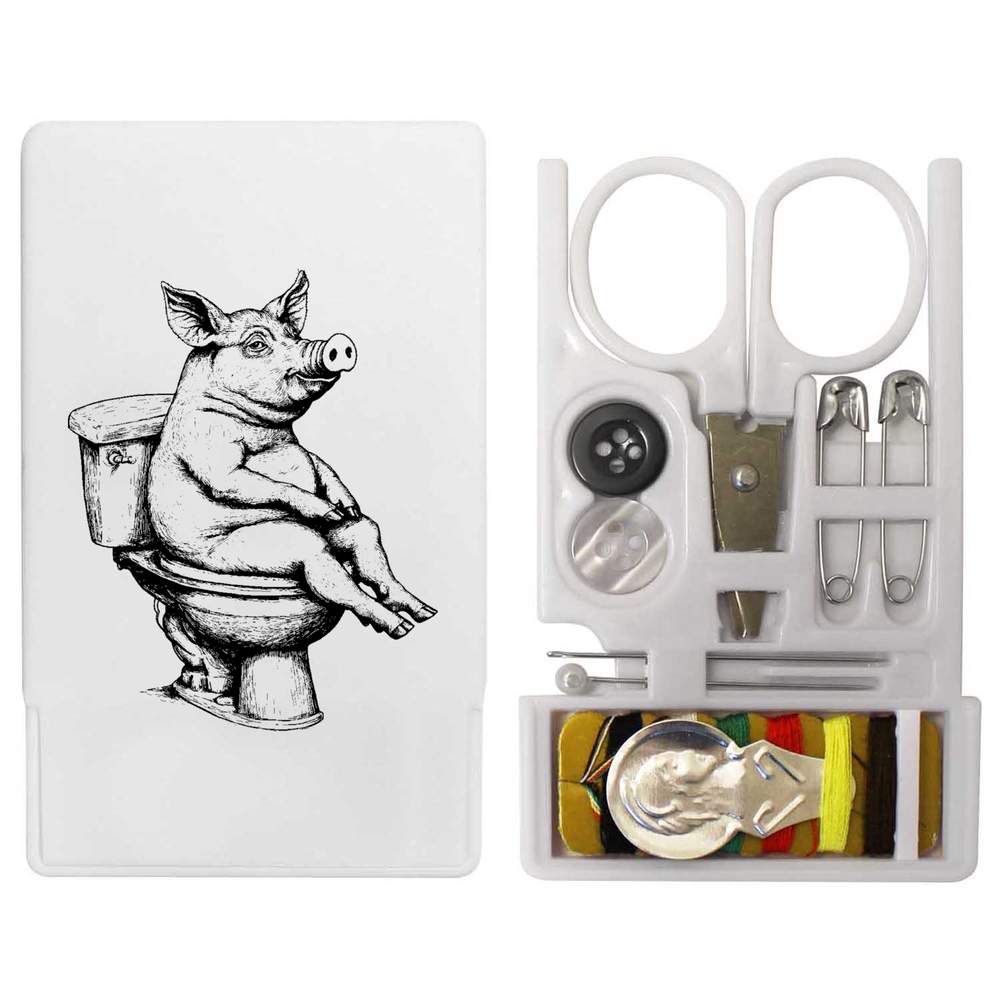 'Pig onToilet' Mini Travel Sewing Kit (SE00034553)