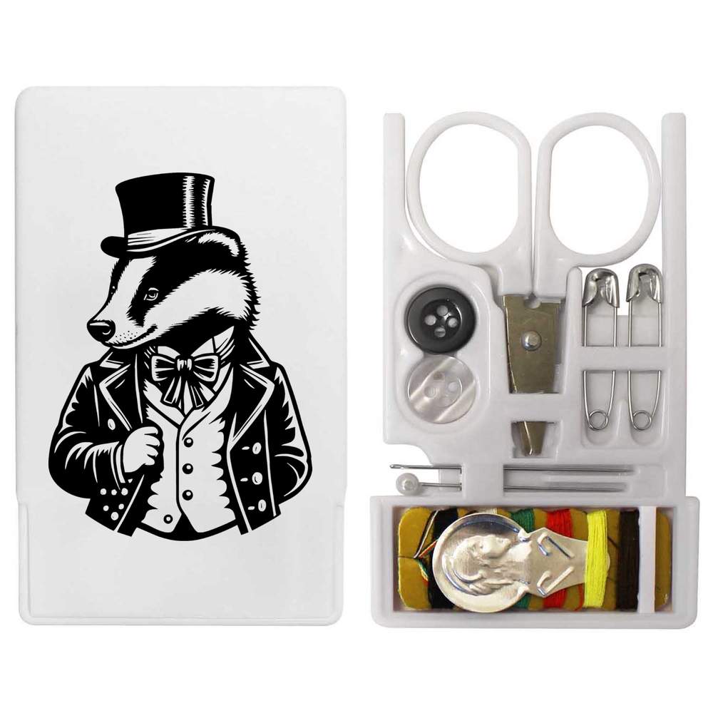'Aristocratic Badger' Mini Travel Sewing Kit (SE00036133)