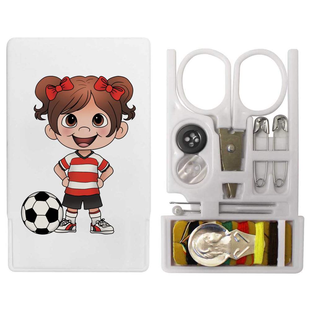 'Football Player Girl' Mini Travel Sewing Kit (SE00036414)