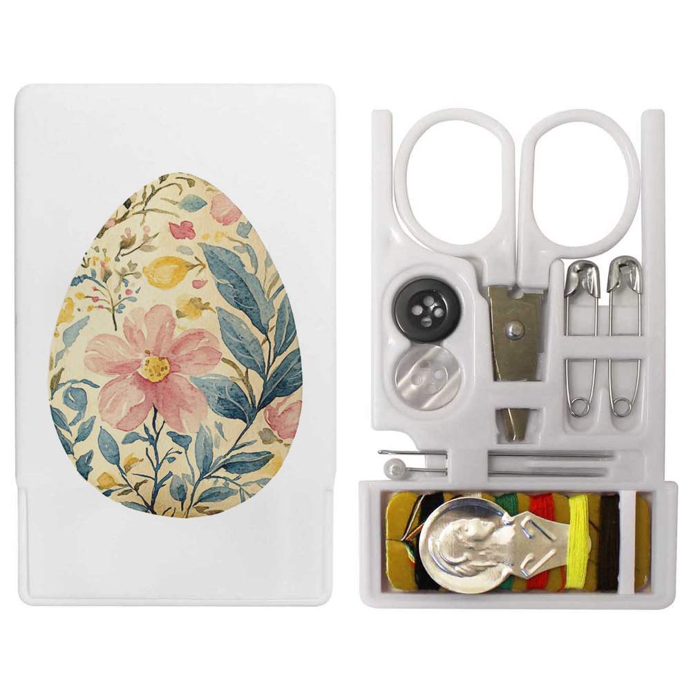 'Floral Easter Egg' Mini Travel Sewing Kit (SE00038331)