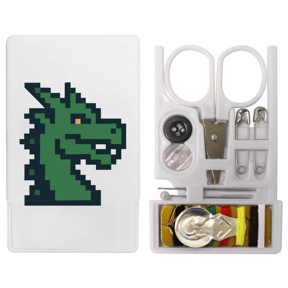 '8-Bit Dragon Head' Mini Travel Sewing Kit (SE00040356)