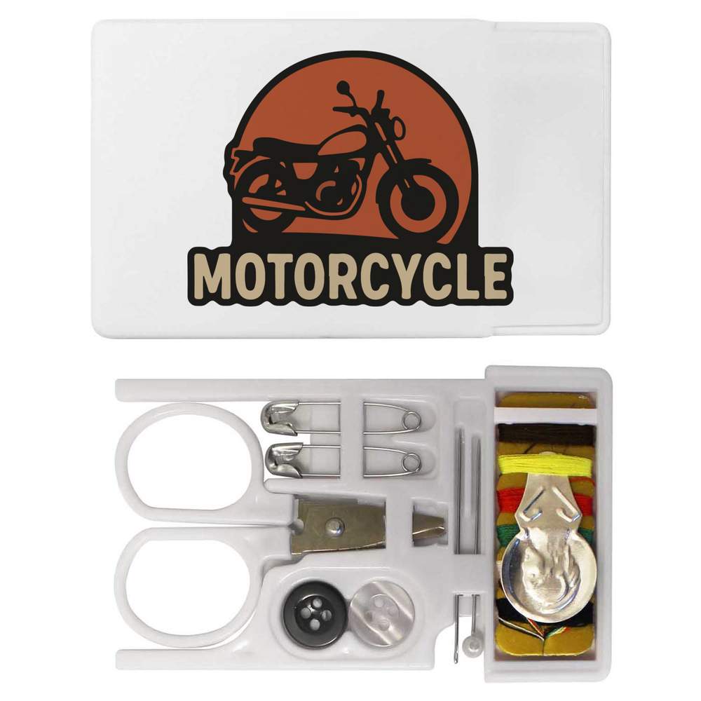'Motorcycle Motif' Mini Travel Sewing Kit (SE00041697)
