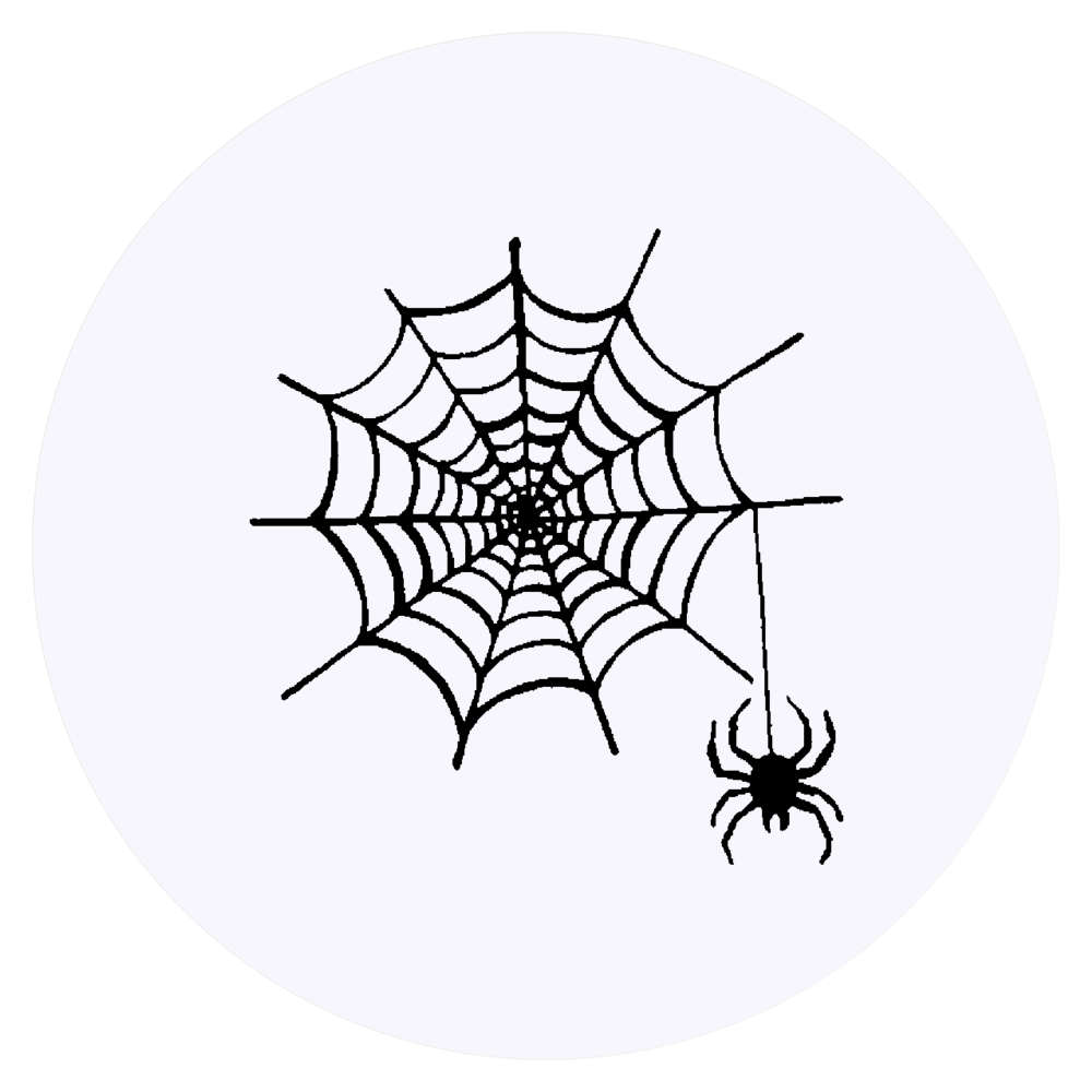 24 x 'Spider & Web' Stickers - for Crafts, Scrapbooking and Labelling (SK00001558)