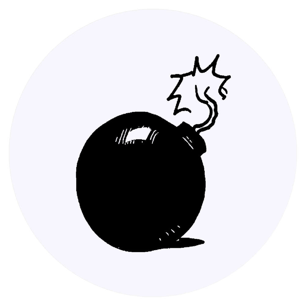 24 x 'Bomb' Stickers - for Crafts, Scrapbooking and Labelling (SK00016355)