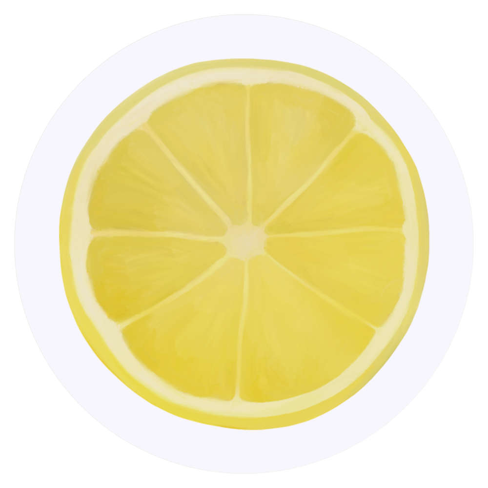 24 x 'Lemon Slice' Stickers - for Crafts, Scrapbooking and Labelling (SK00017390)
