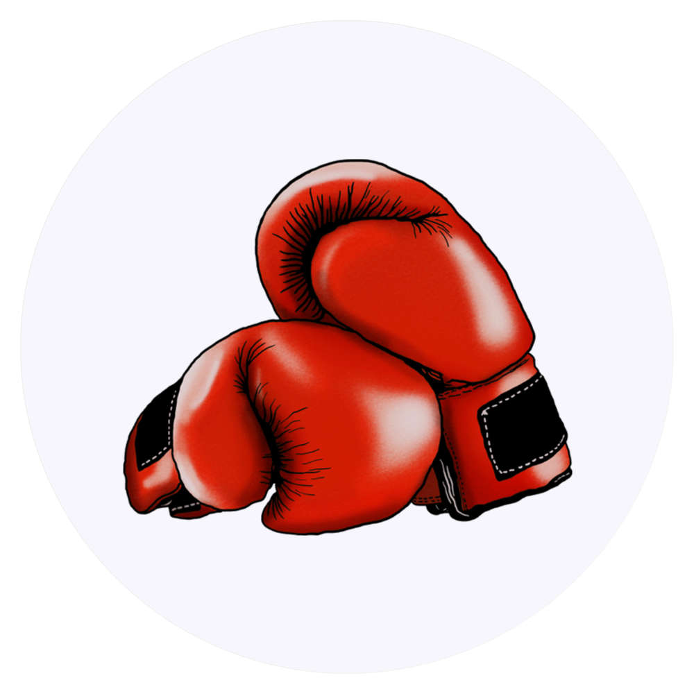 24 x 'Boxing Gloves' Stickers - for Crafts, Scrapbooking and Labelling (SK00040382)