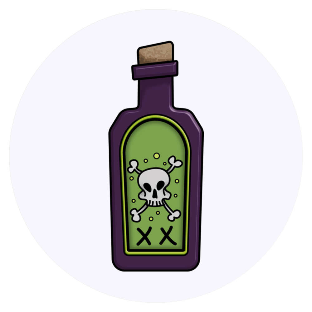 24 x 'Poison Bottle' Stickers - for Crafts, Scrapbooking and Labelling (SK00041617)