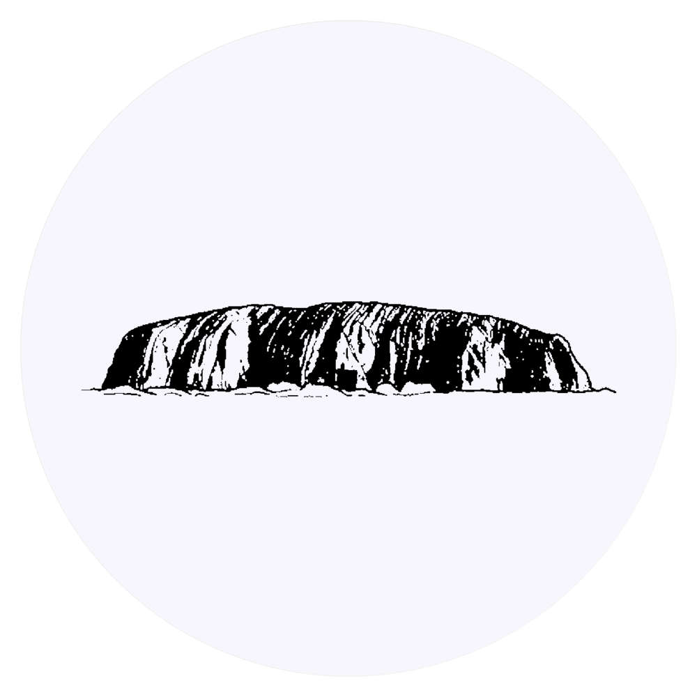 24 x 'Uluru Rock' Stickers - for Crafts, Scrapbooking and Labelling (SK00042014)