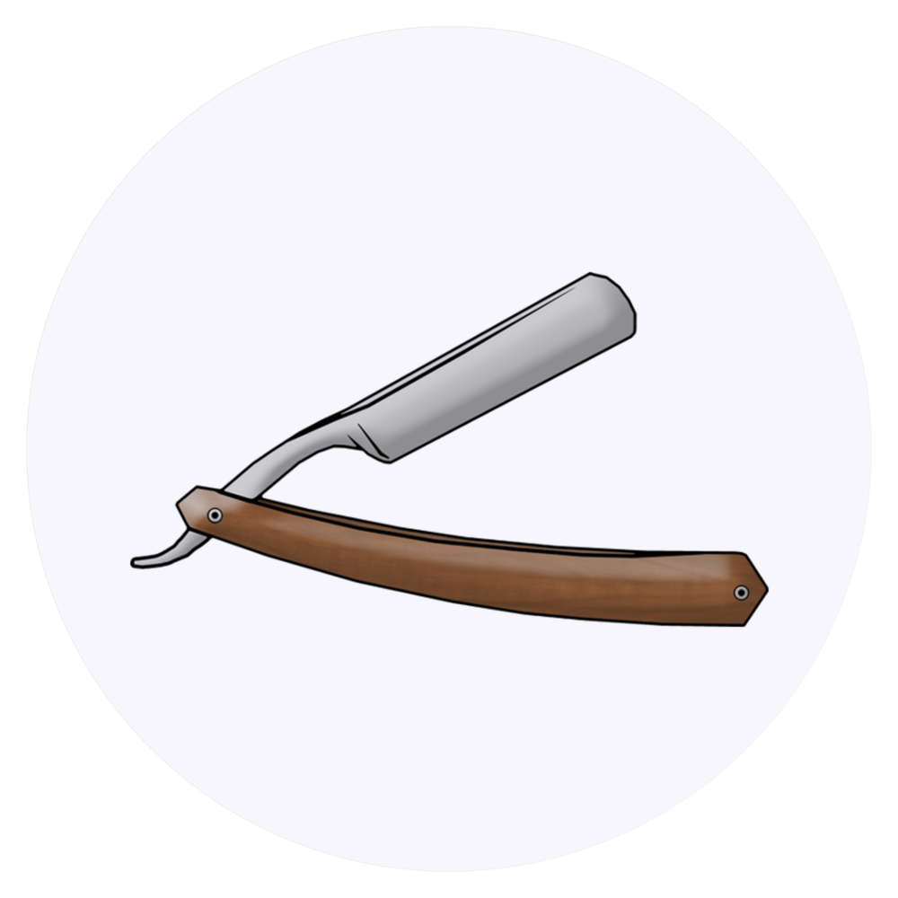 24 x 'Straight Razor' Stickers - for Crafts, Scrapbooking and Labelling (SK00042135)