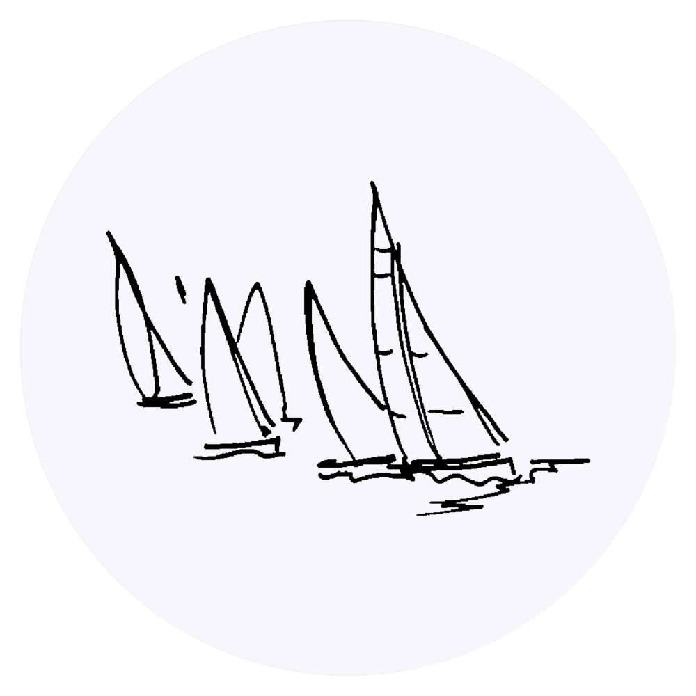 24 x 'Sail Boats' Stickers - for Crafts, Scrapbooking and Labelling (SK00044972)