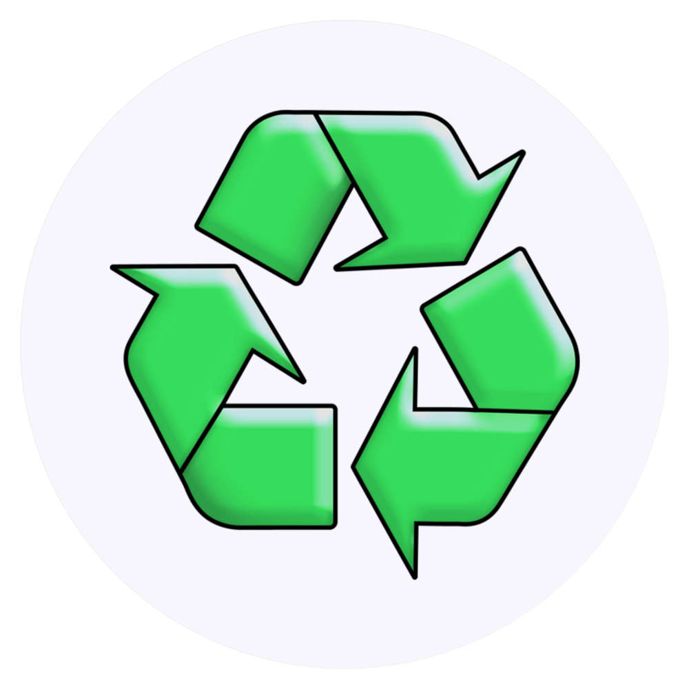 24 x 'Recycling Symbol' Stickers - for Crafts, Scrapbooking and Labelling (SK00045377)