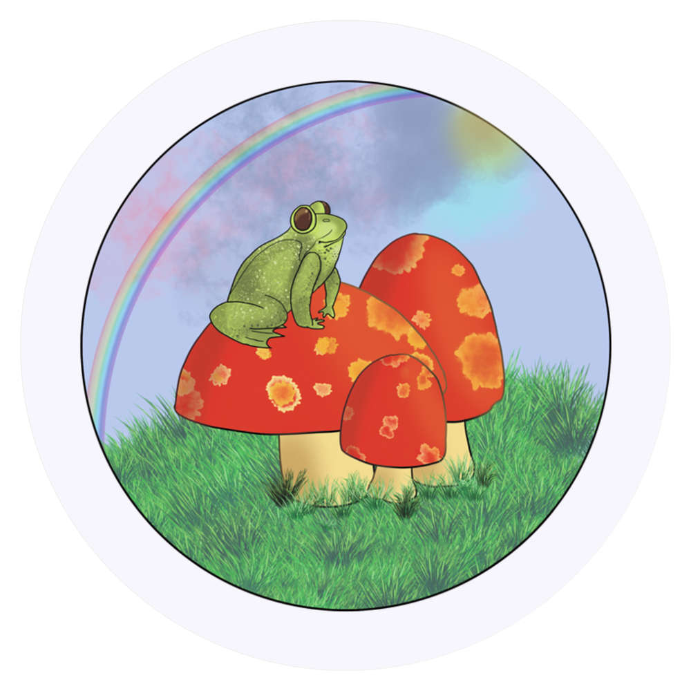 24 x 'Toad Of The Rainbow' Stickers - for Crafts, Scrapbooking and Labelling (SK00057627)