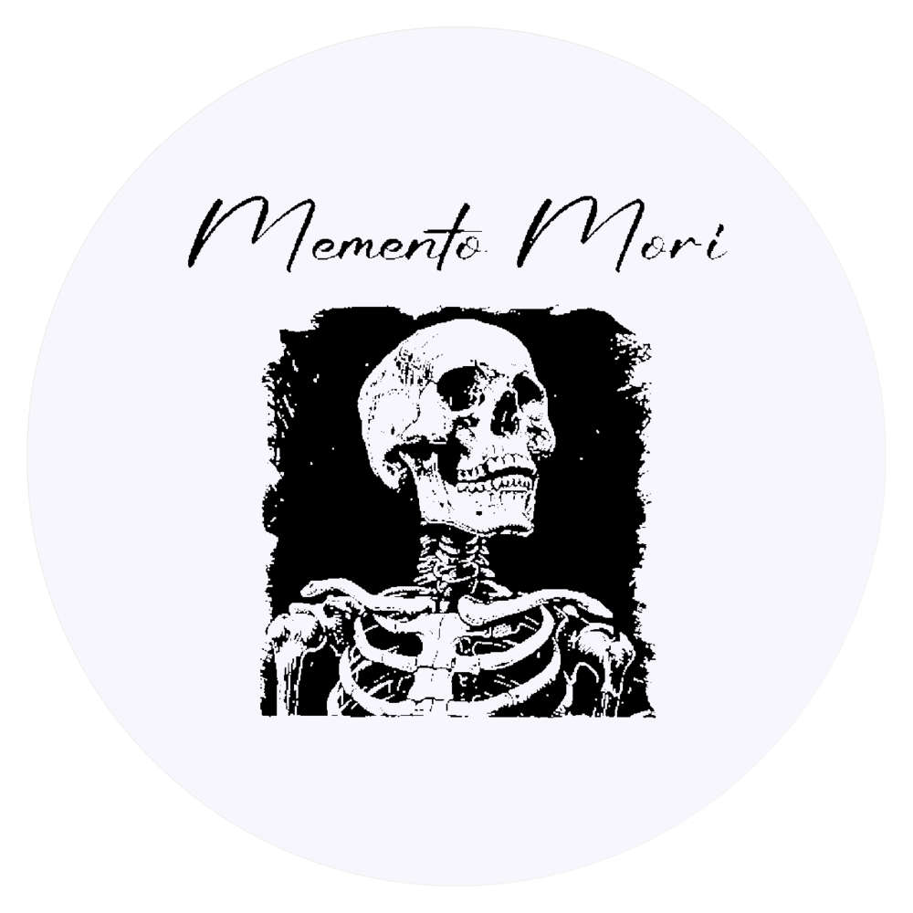 24 x 'Memento Mori with Human Skeleton' Stickers - for Crafts, Scrapbooking and Labelling (SK00064064)