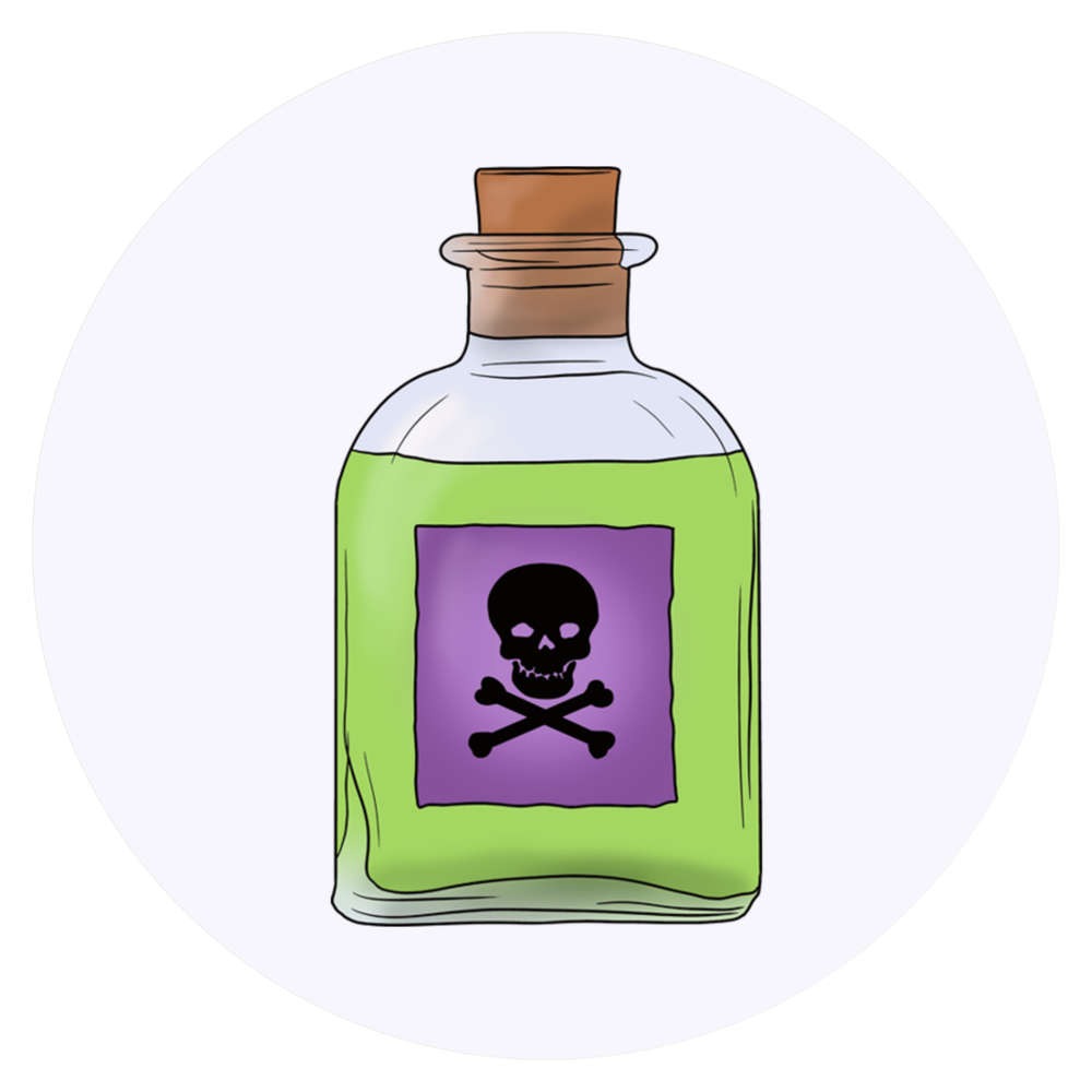 24 x 'Fantasy Poison Bottle' Stickers - for Crafts, Scrapbooking and Labelling (SK00065367)