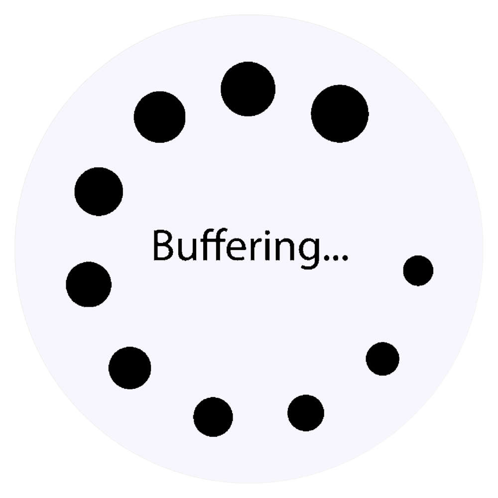 24 x 'Buffering Symbol' Stickers - for Crafts, Scrapbooking and Labelling (SK00065651)