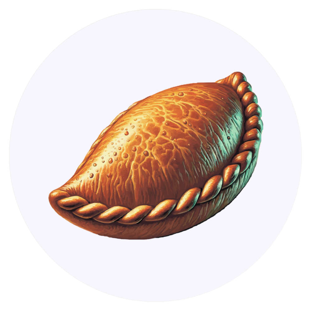24 x 'Cornish Pasty' Stickers - for Crafts, Scrapbooking and Labelling (SK00070219)