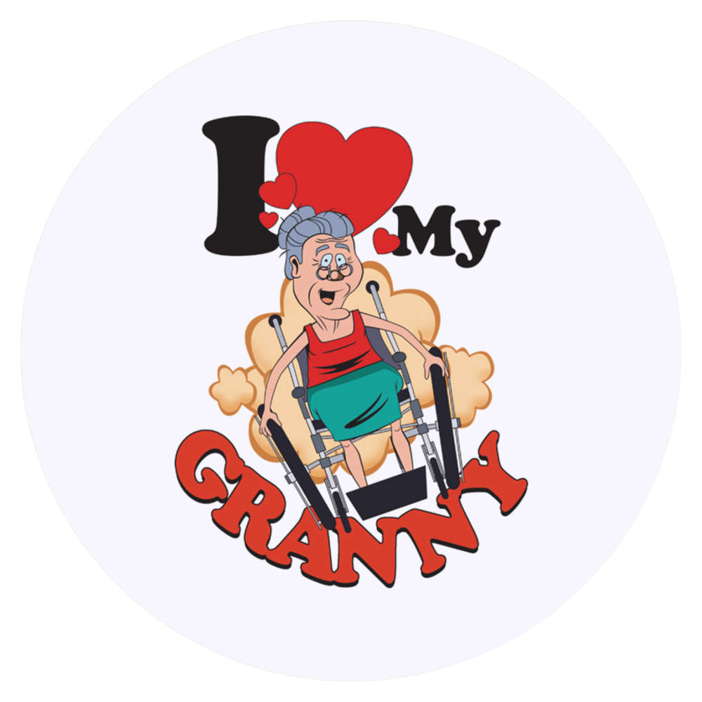 24 x 'I Love My Granny' Stickers - for Crafts, Scrapbooking and Labelling (SK00072579)