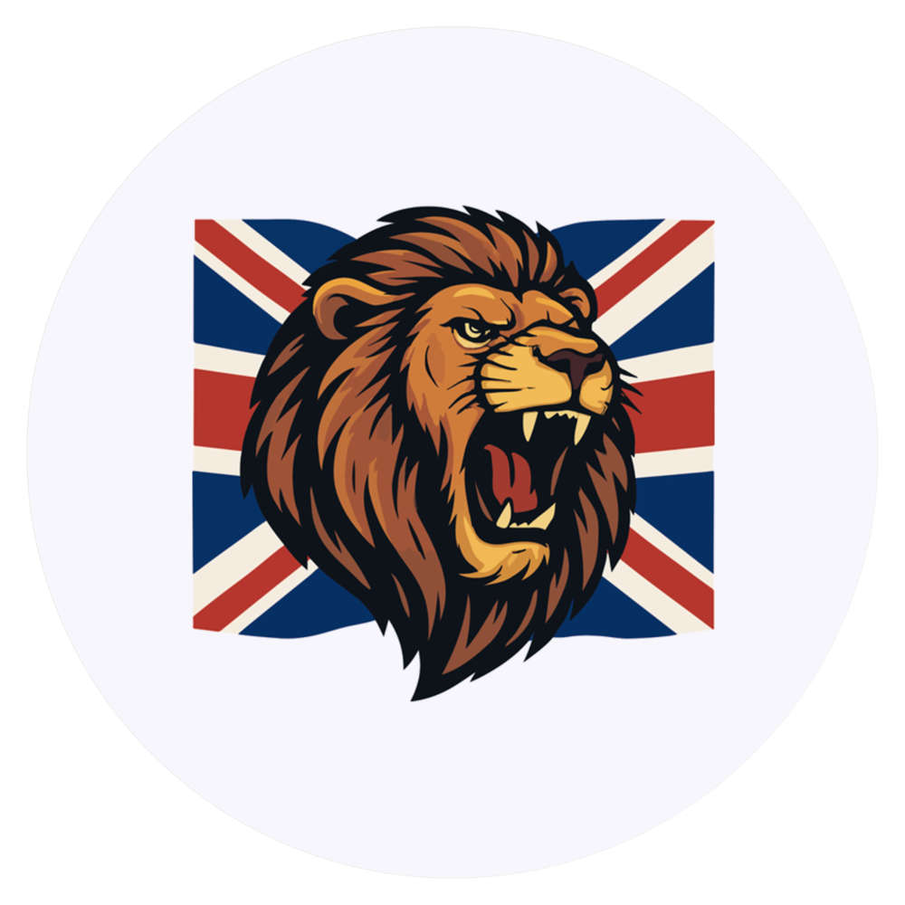 24 x 'British Lion' Stickers - for Crafts, Scrapbooking and Labelling (SK00072671)