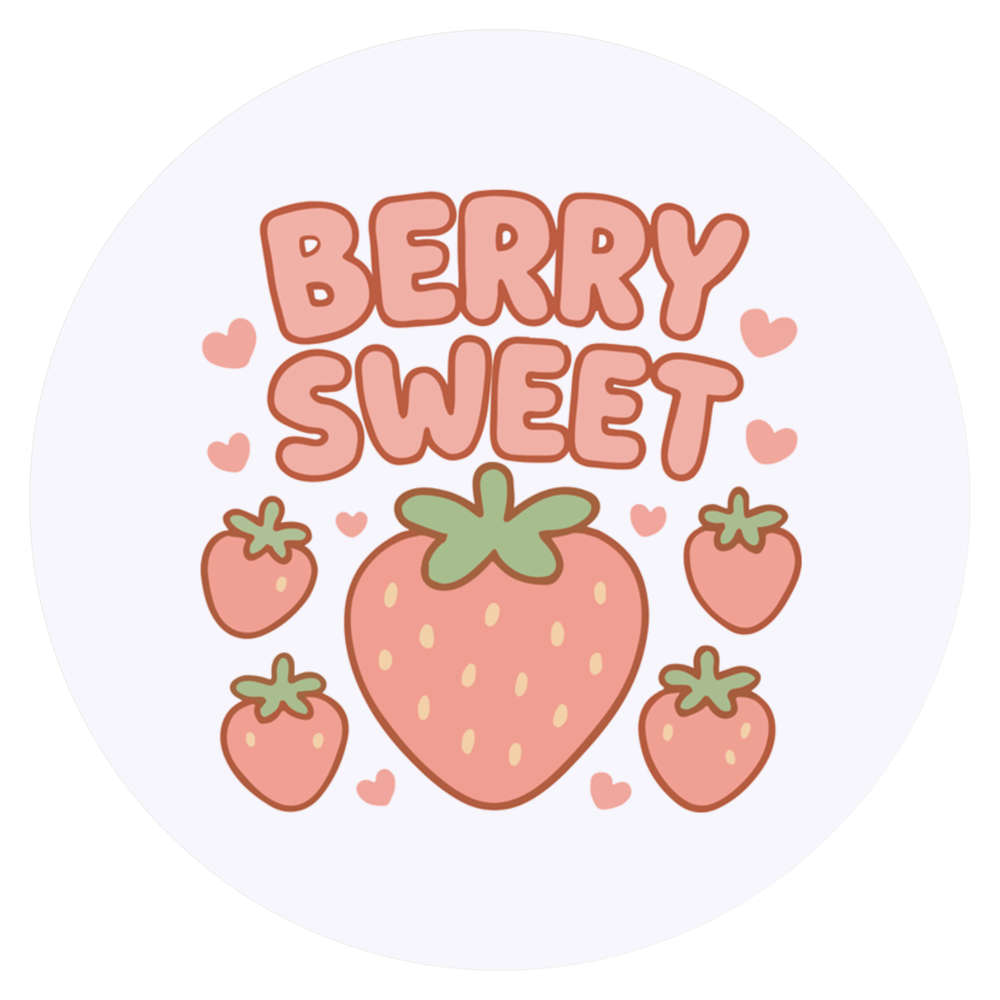 24 x 'Berry Sweet Strawberries' Stickers - for Crafts, Scrapbooking and Labelling (SK00072978)
