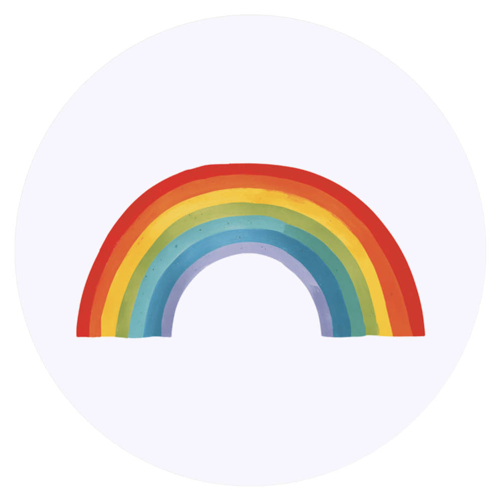 24 x 'Bright Rainbow' Stickers - for Crafts, Scrapbooking and Labelling (SK00072992)