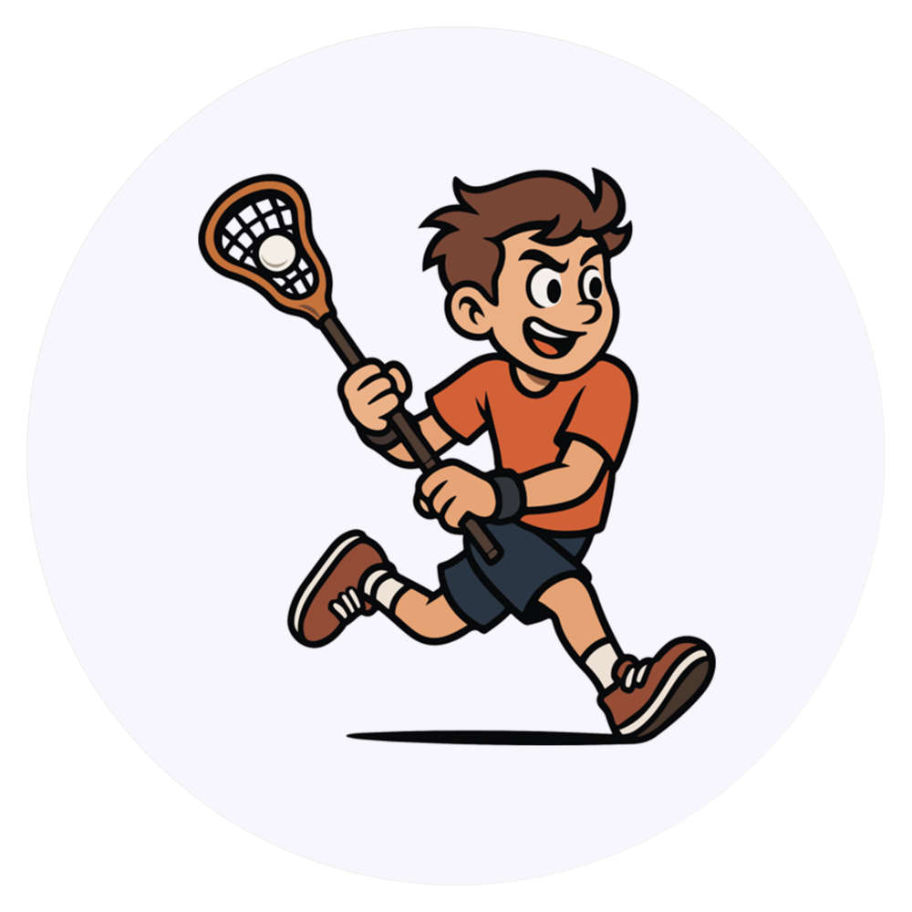 24 x 'Lacrosse Player Sport' Stickers - for Crafts, Scrapbooking and Labelling (SK00073112)