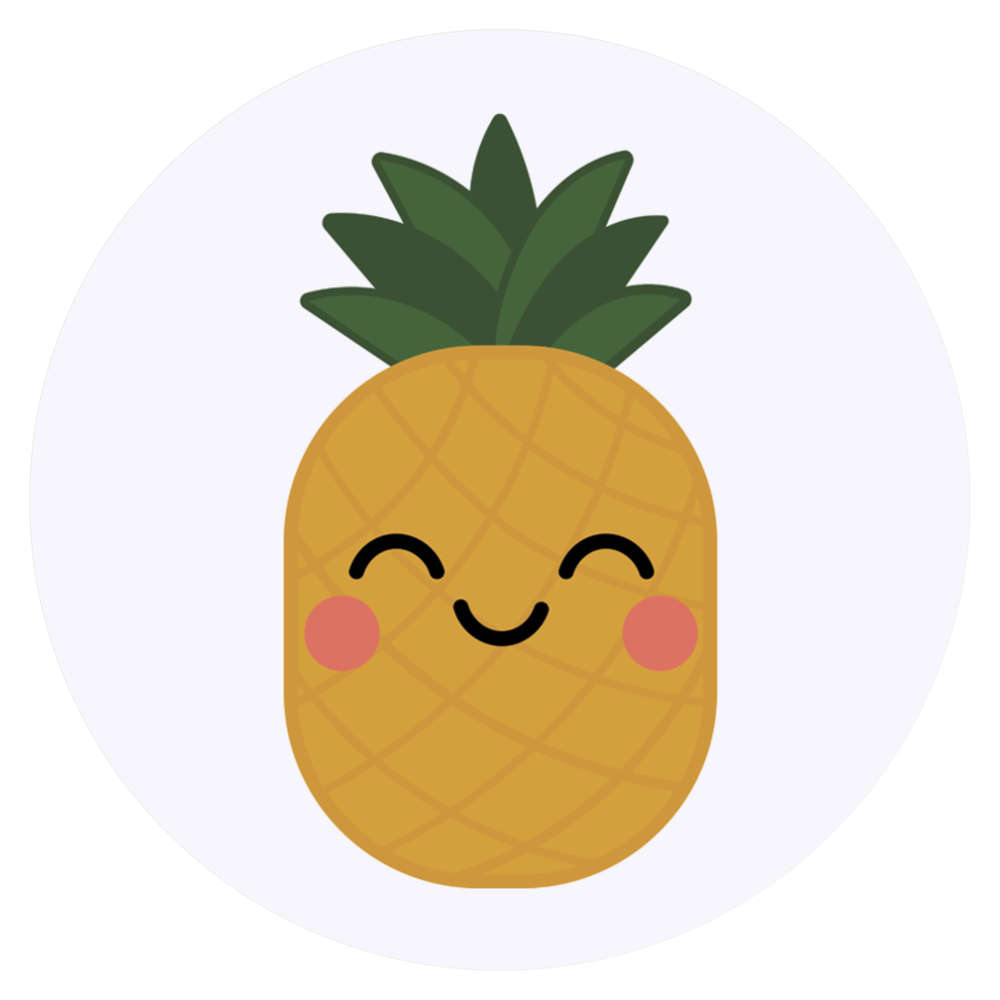 24 x 'Pineapple' Stickers -  for Crafts, Scrapbooking and Labelling (SK00073200)