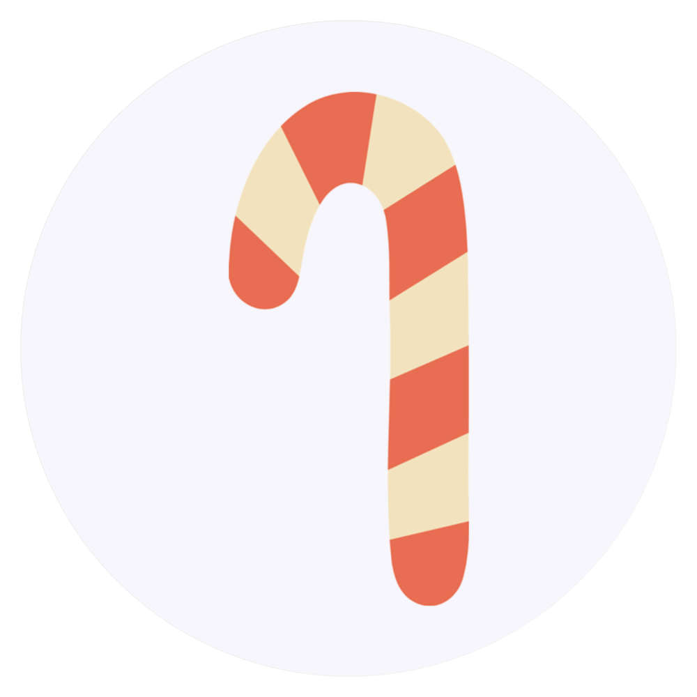 24 x 'Candy Cane' Stickers -  for Crafts, Scrapbooking and Labelling (SK00073362)