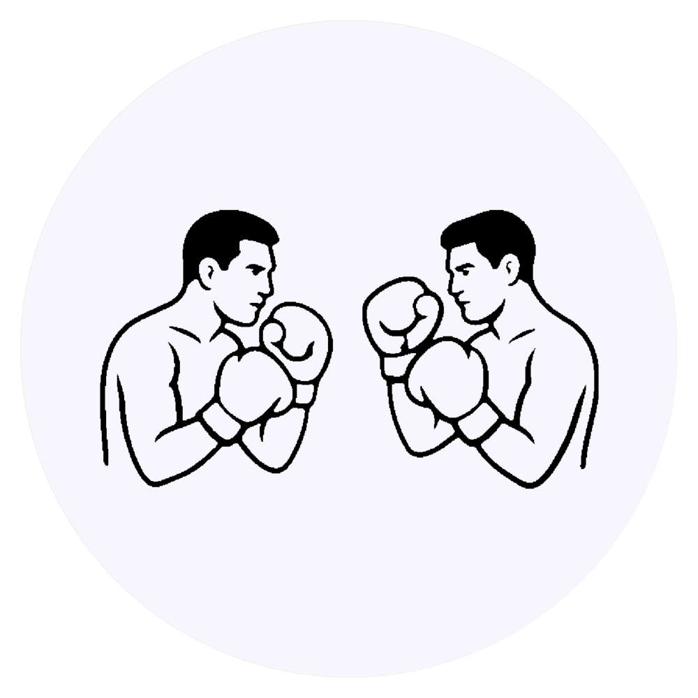 24 x 'Boxing Face Off' Stickers - for Crafts, Scrapbooking and Labelling (SK00073435)