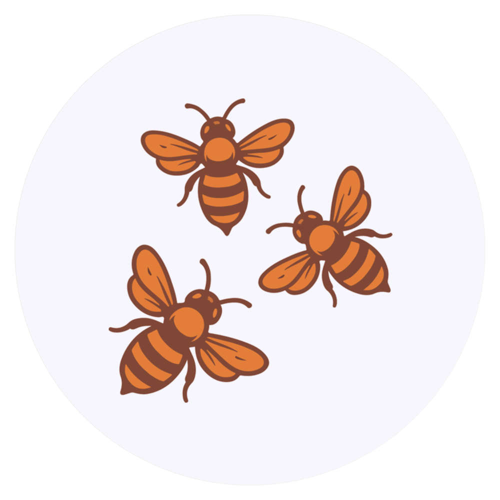 24 x 'Trio of Bees' Stickers - for Crafts, Scrapbooking and Labelling (SK00073838)