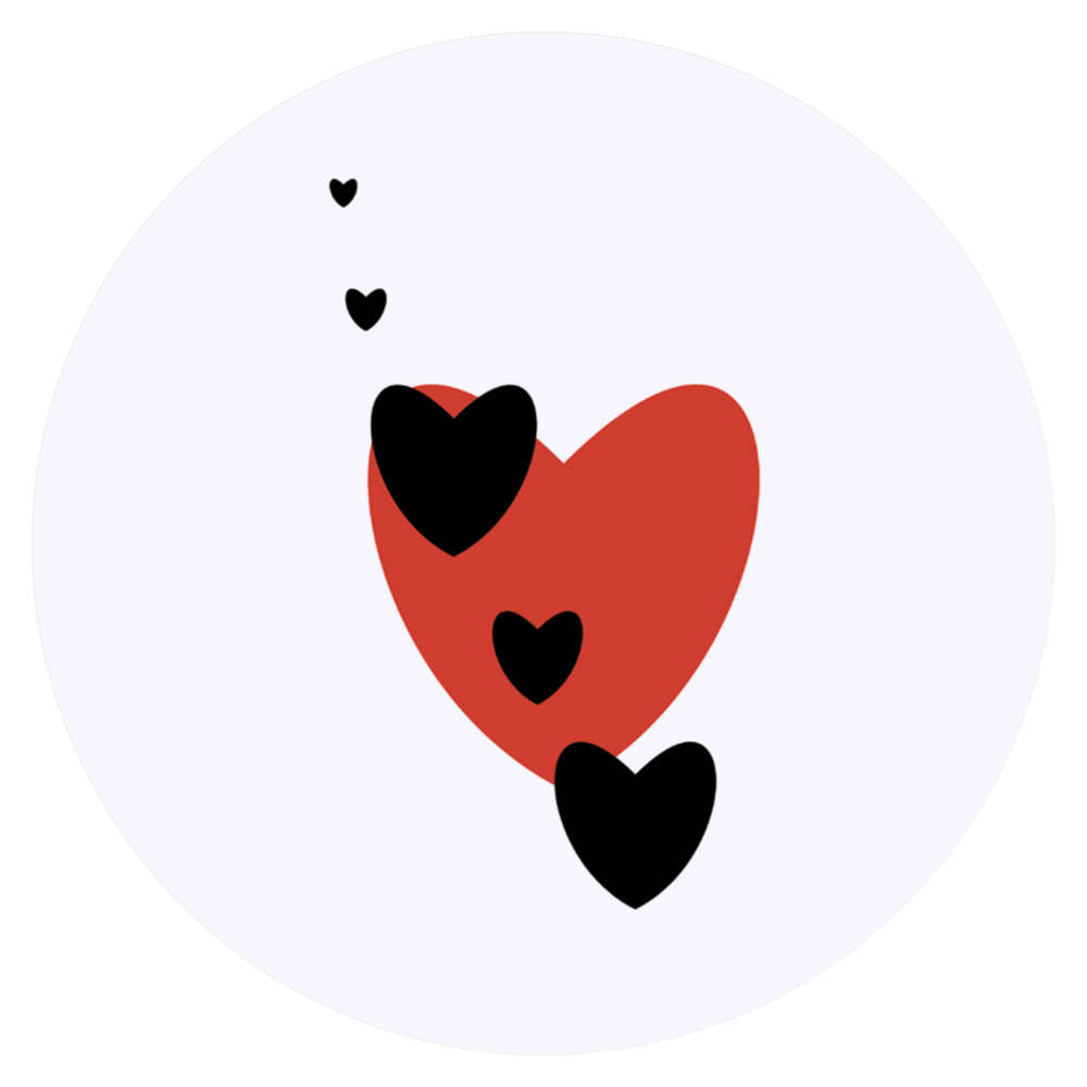 24 x 'Red And Black Hearts ' Stickers - for Crafts, Scrapbooking and Labelling (SK00073880)