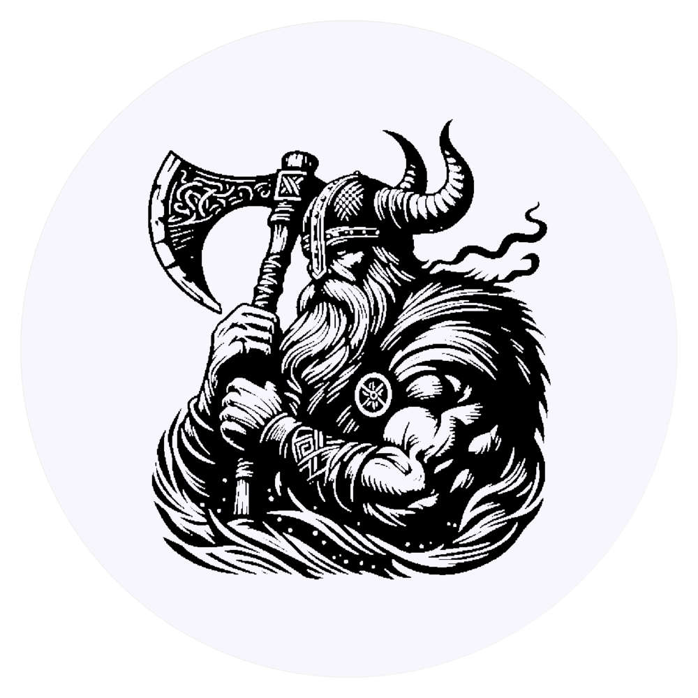 24 x 'Viking Warrior With Battle Axe' Stickers - for Crafts, Scrapbooking and Labelling (SK00074252)