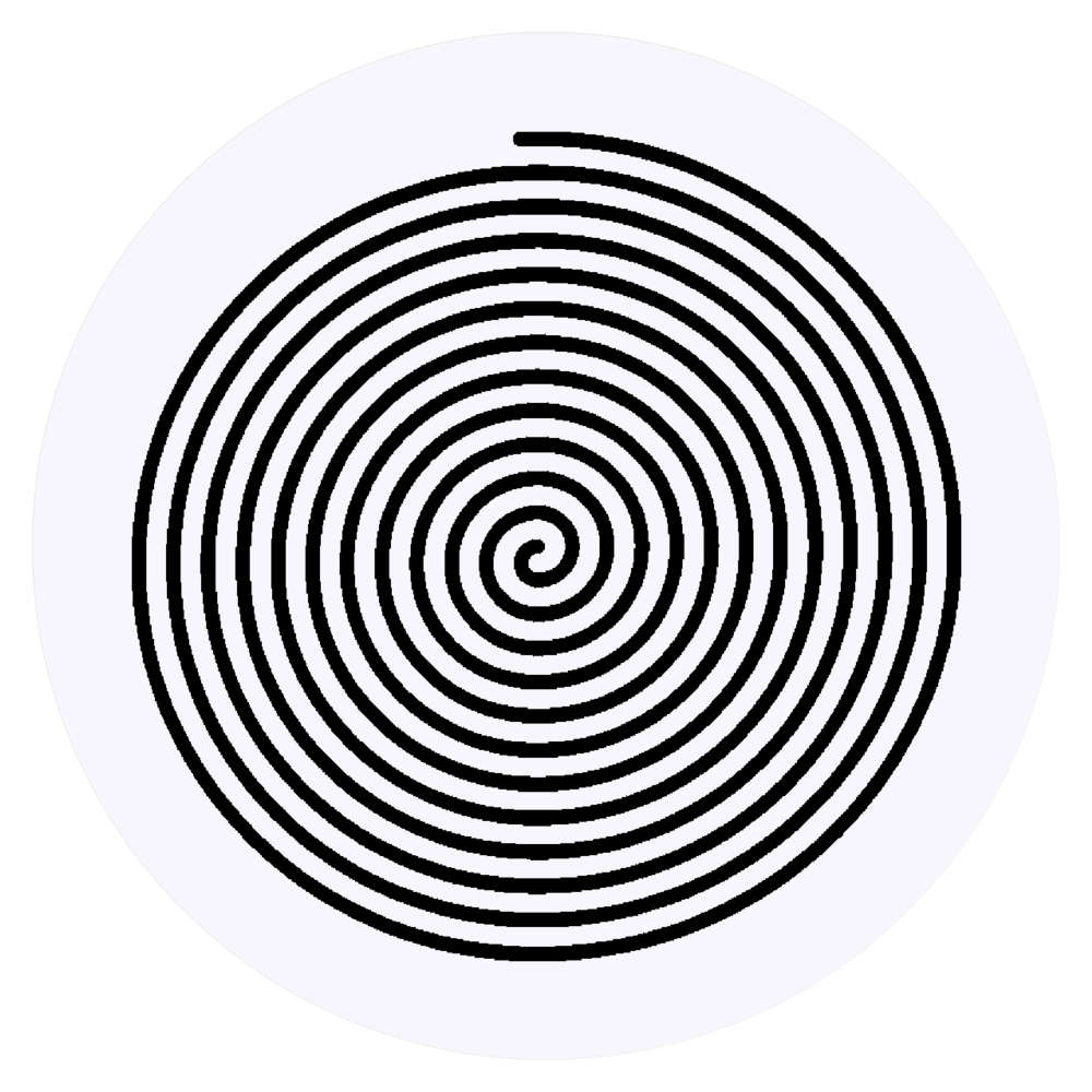 24 x 'Concentric Spiral' Stickers - for Crafts, Scrapbooking and Labelling (SK00074457)