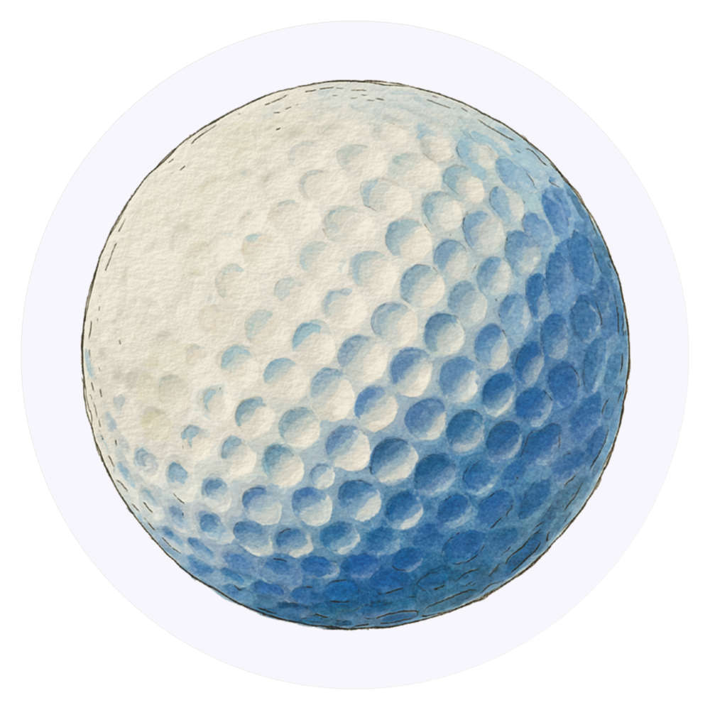 24 x 'Golf Ball ' Stickers - for Crafts, Scrapbooking and Labelling (SK00075102)