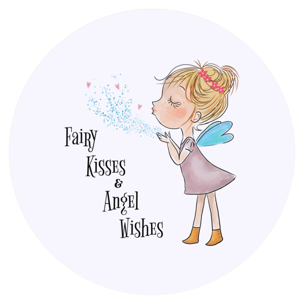 24 x 'Fairy Kisses Angel Wishes' Stickers - for Crafts, Scrapbooking and Labelling (SK00075427)