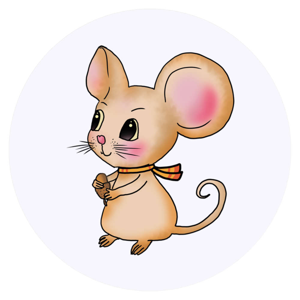 24 x 'Cute Mouse' Stickers - for Crafts, Scrapbooking and Labelling (SK00076033)