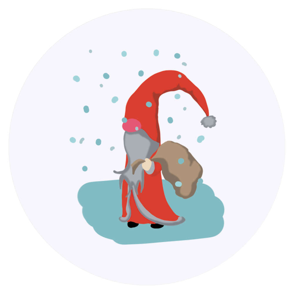 24 x 'Gnome Santa Claus' Stickers - for Crafts, Scrapbooking and Labelling (SK00076128)