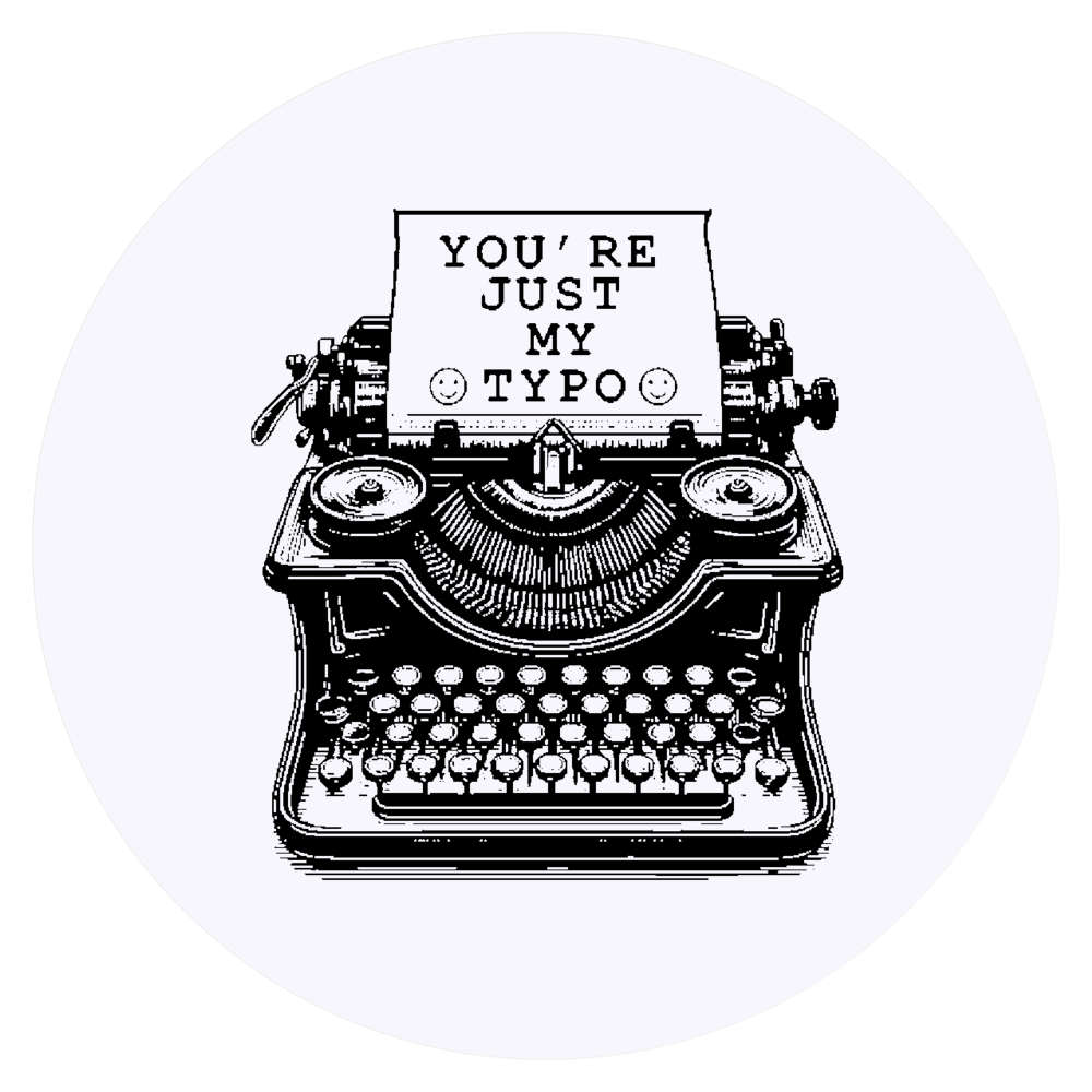 24 x 'Vintage Typewriter Typo' Stickers -  for Crafts, Scrapbooking and Labelling (SK00076469)