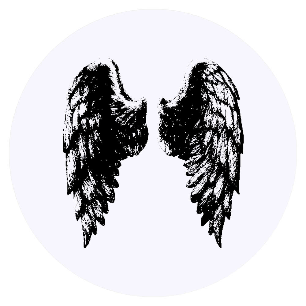 24 x 'Vintage Angel Wings' Stickers -  for Crafts, Scrapbooking and Labelling (SK00076811)