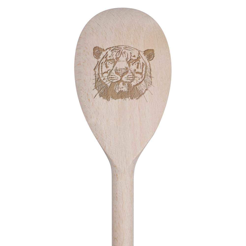 30cm 'Tiger Face' Wooden Cooking Spoon (SO00002033)