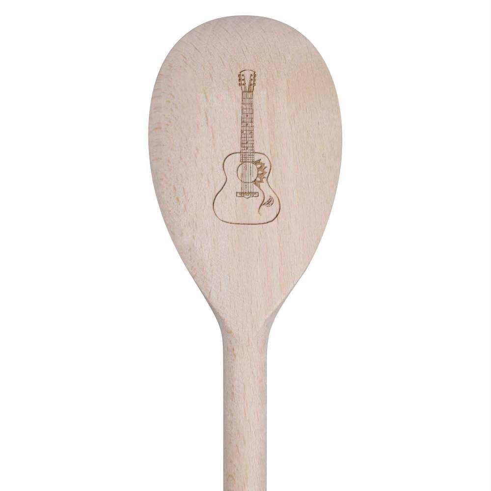 30cm 'Acoustic Guitar' Wooden Cooking Spoon (SO00002231)