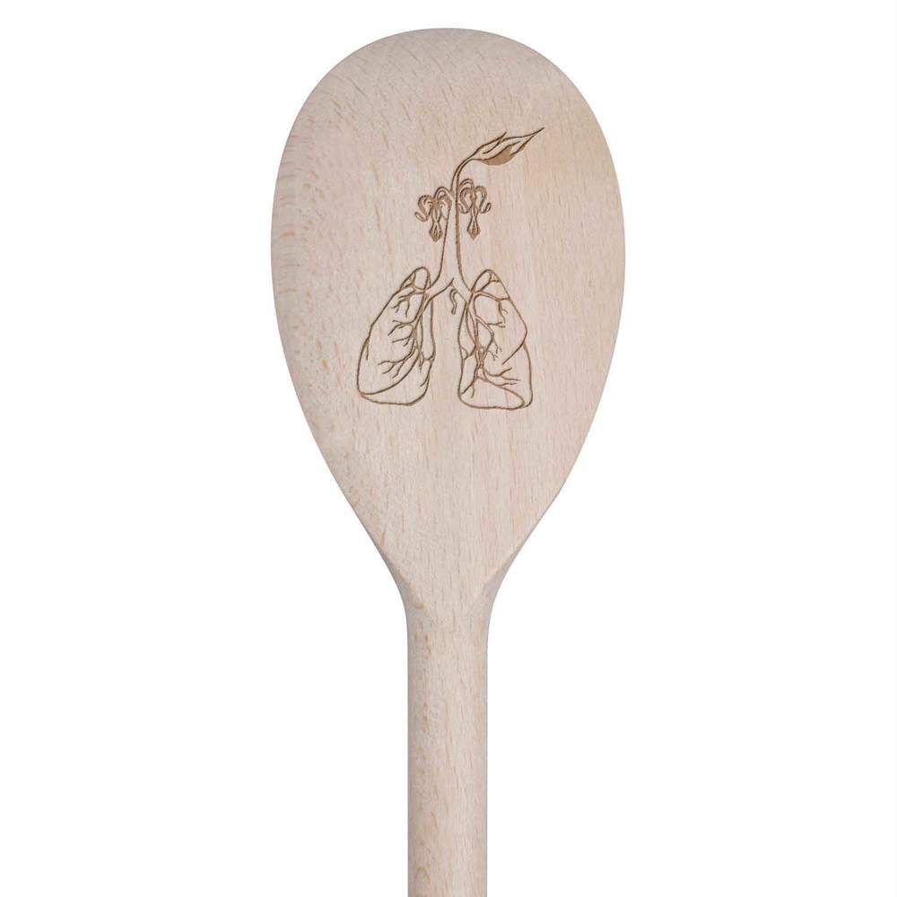 30cm 'Lung & Roots' Wooden Cooking Spoon (SO00002925)