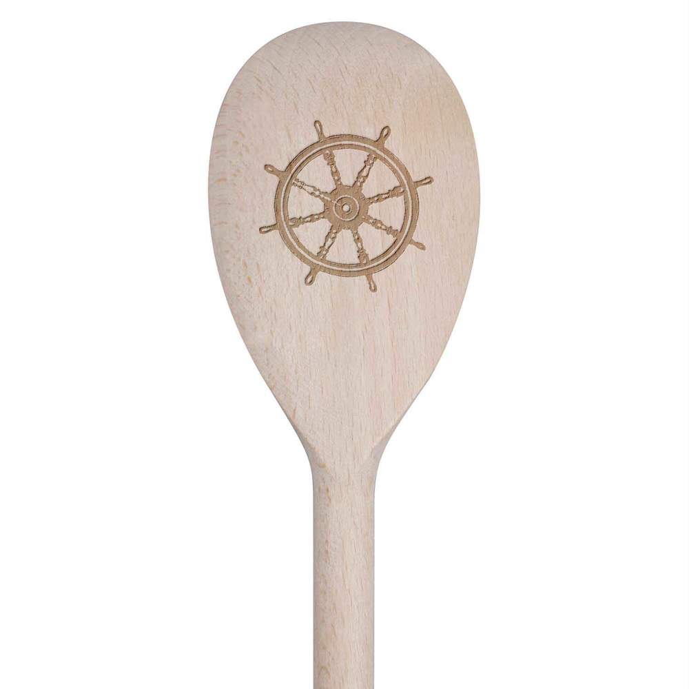 30cm 'Boat Wheel' Wooden Cooking Spoon (SO00003777)