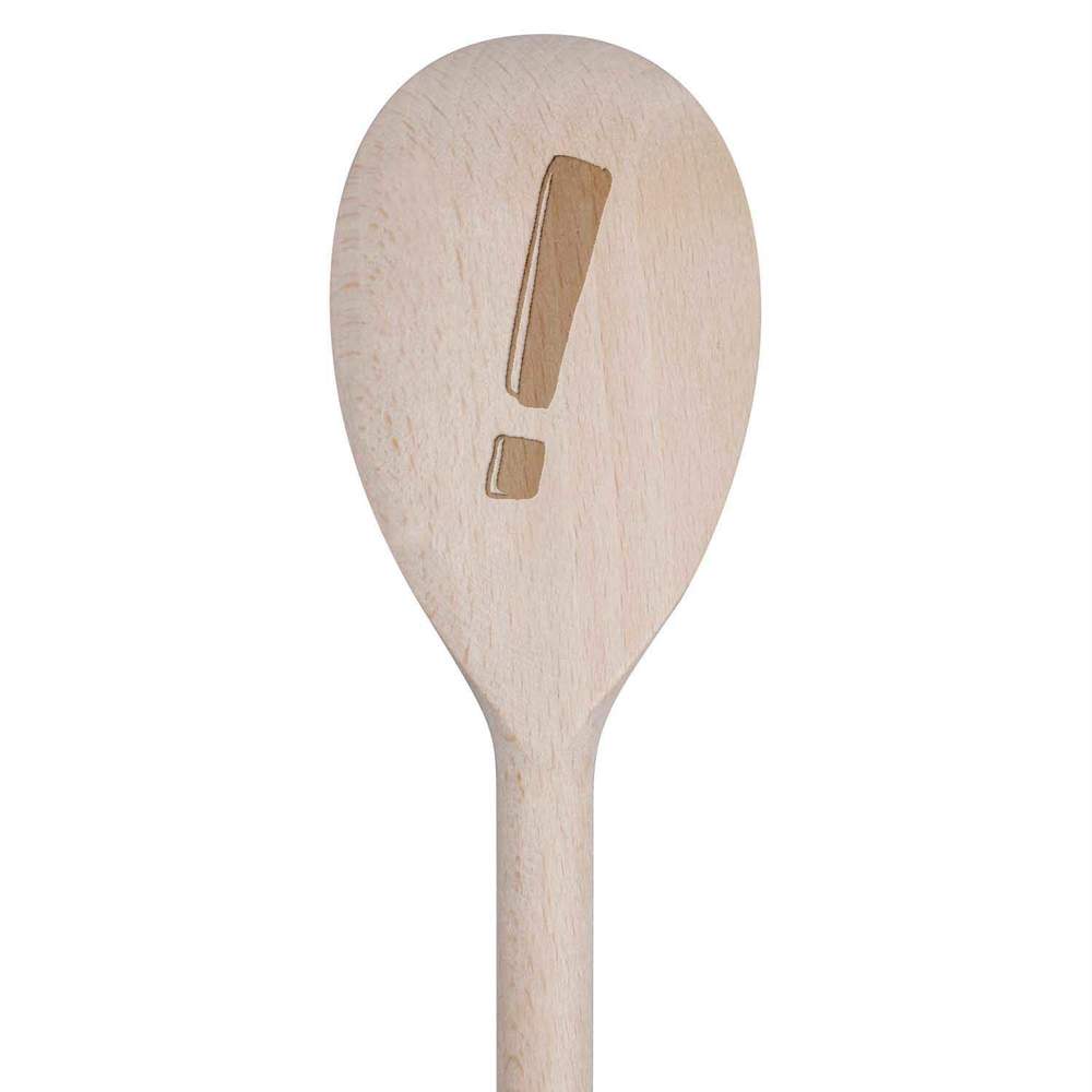 30cm 'Exclamation Mark' Wooden Cooking Spoon (SO00004049)