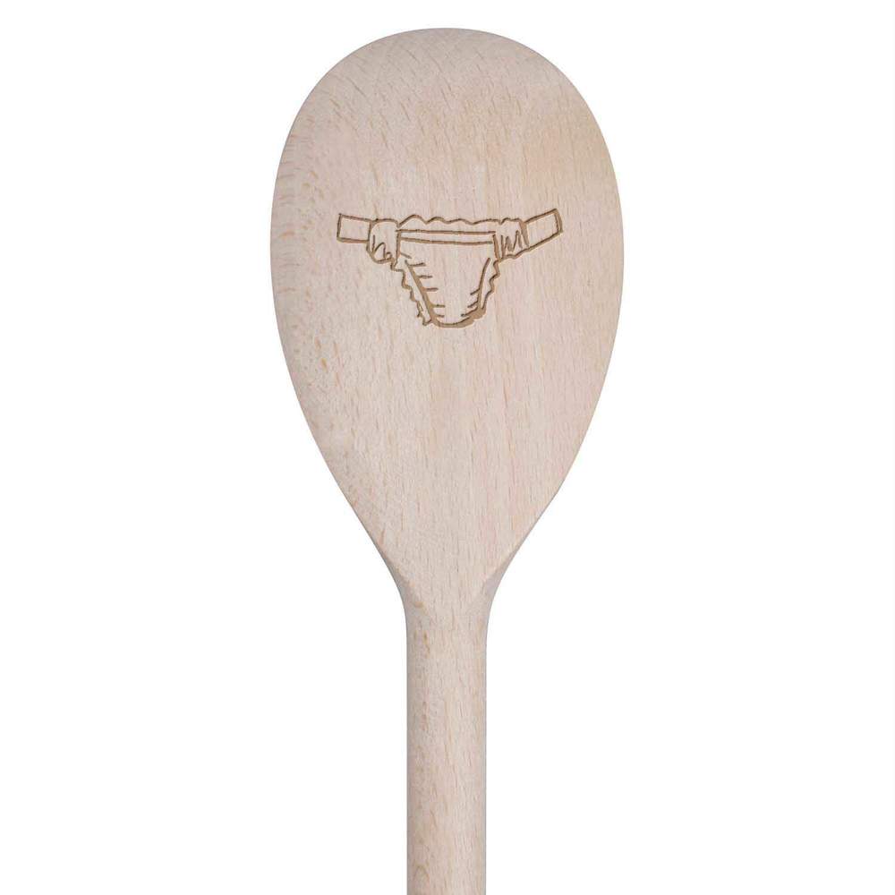 30cm 'Baby Nappy' Wooden Cooking Spoon (SO00004592)