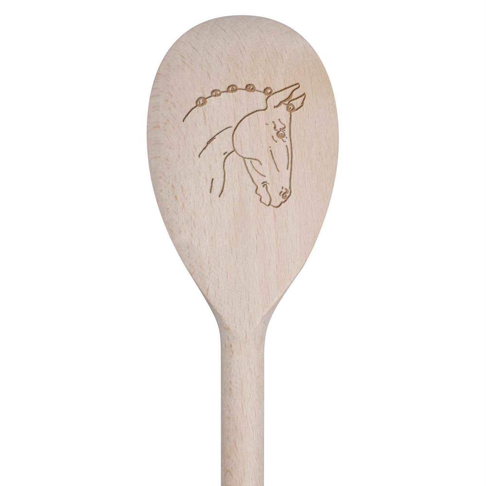 30cm 'Dressage Horse' Wooden Cooking Spoon (SO00006101)