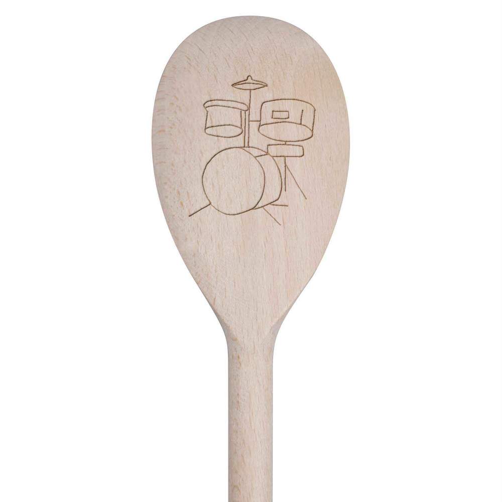 30cm 'Drum Kit' Wooden Cooking Spoon (SO00009532)
