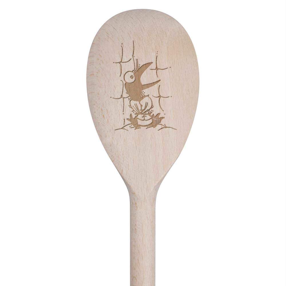 30cm 'Insane Crow' Wooden Cooking Spoon (SO00011263)
