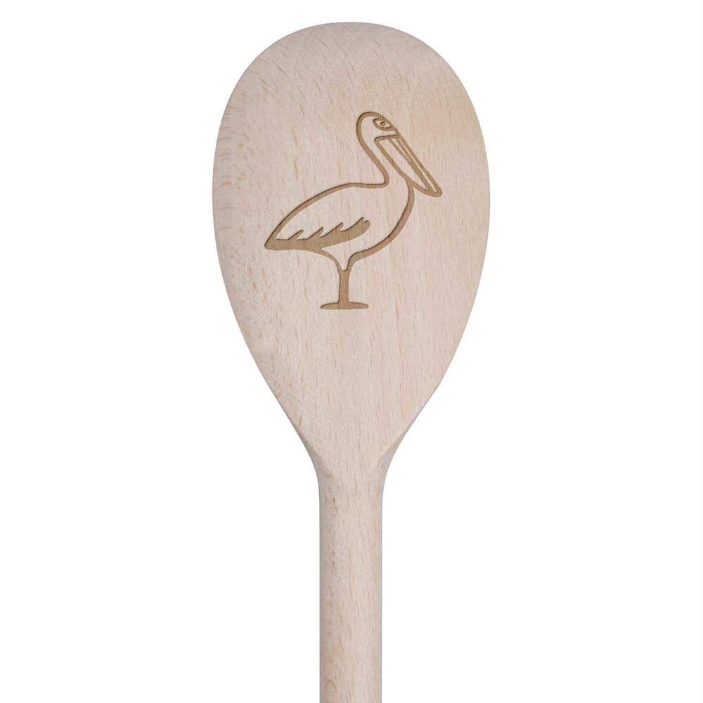 'Pelican' Wooden Cooking Spoon - 30cm - Kitchen Utensil for Stirring, Baking, Sauces and Food Preparation (SO00011721)