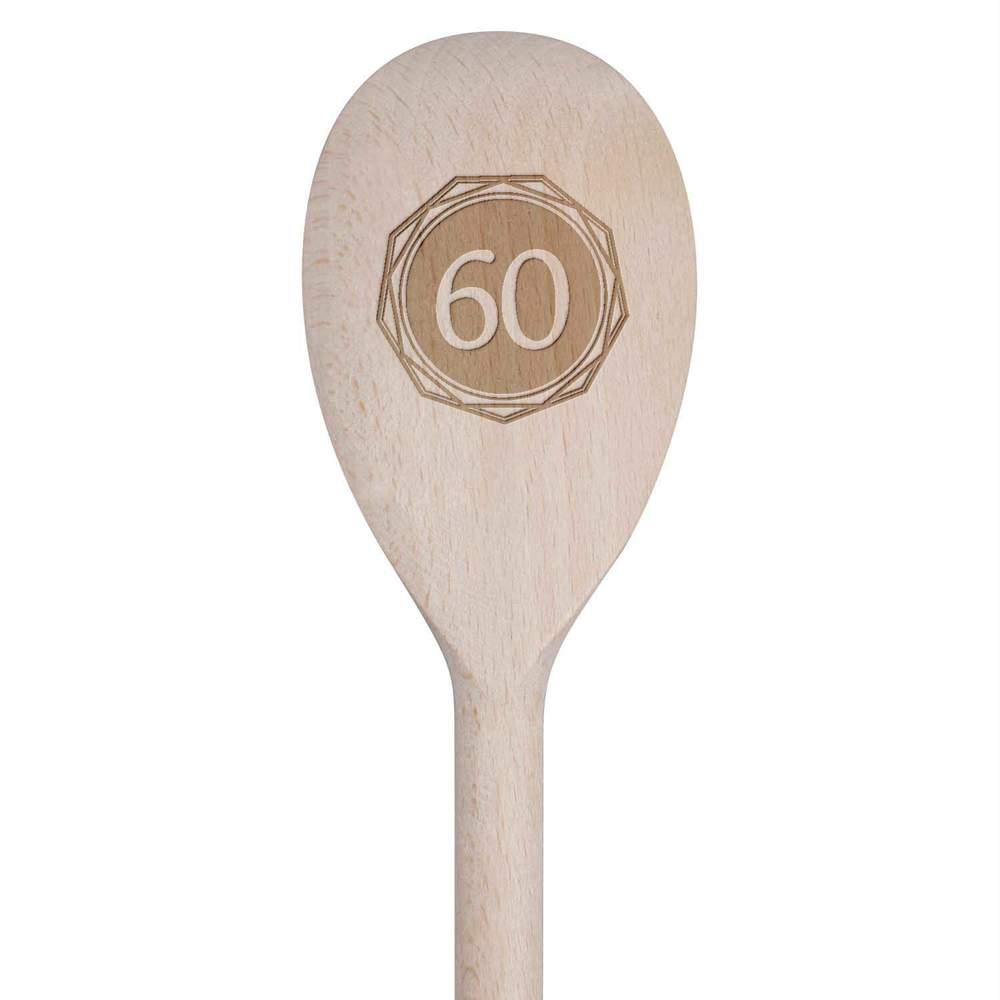 30cm '60th Wedding Anniversary' Wooden Cooking Spoon (SO00013895)