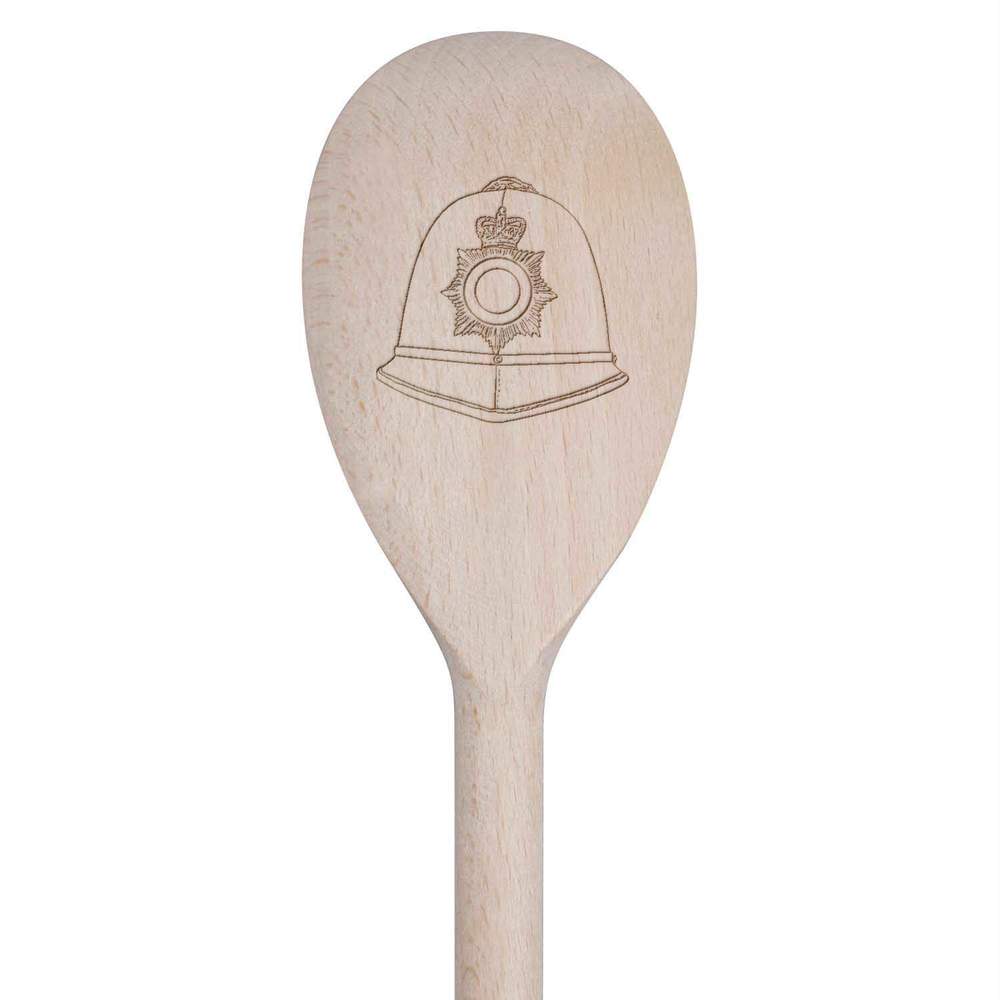 30cm 'Police Helmet' Wooden Cooking Spoon (SO00014044)